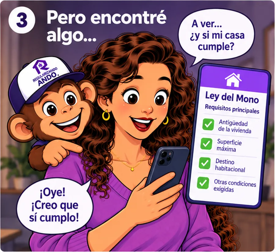 Propietaria descubre en su teléfono los requisitos de la Ley del Mono