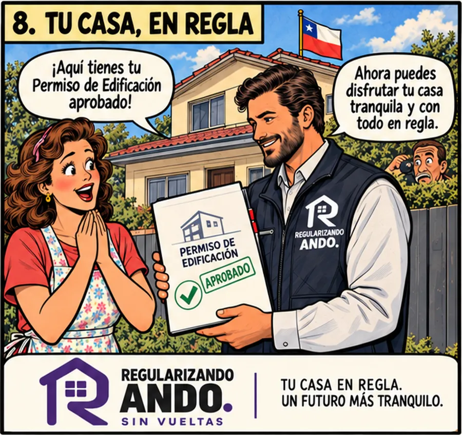Propietaria recibe su permiso de edificación aprobado