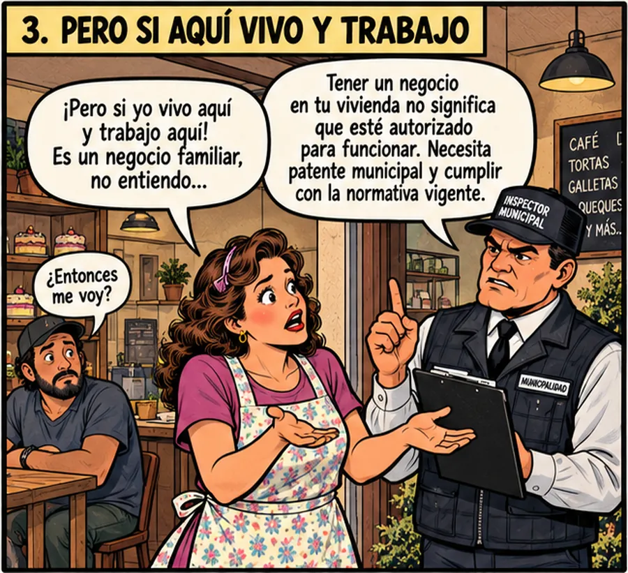 La propietaria explica que vive y trabaja en el mismo lugar