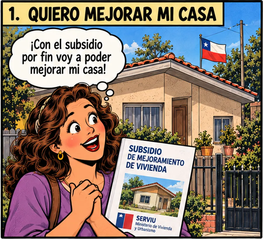 Propietaria ilusionada con postular al subsidio de mejoramiento de vivienda