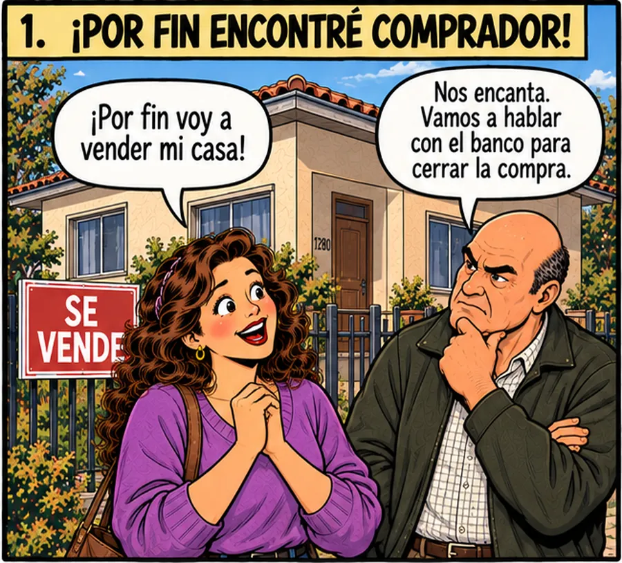 Propietaria contenta porque encontró comprador para su casa